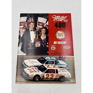 Bobby Allison Signed Program 1984 Miller High Life 400 Nascar